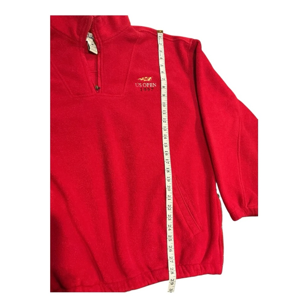 Vintage US Open 1997 Red Fleece Quarter Zip Pullover Men’s XL - Picture 6 of 8